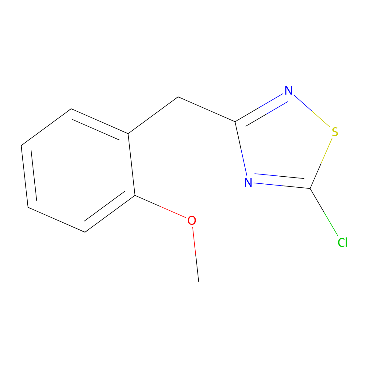 5-Chloro-3-[(2-methoxyphenyl)methyl]-1,2,4-thiadiazole molecular structure, CAS 1029718-71-5