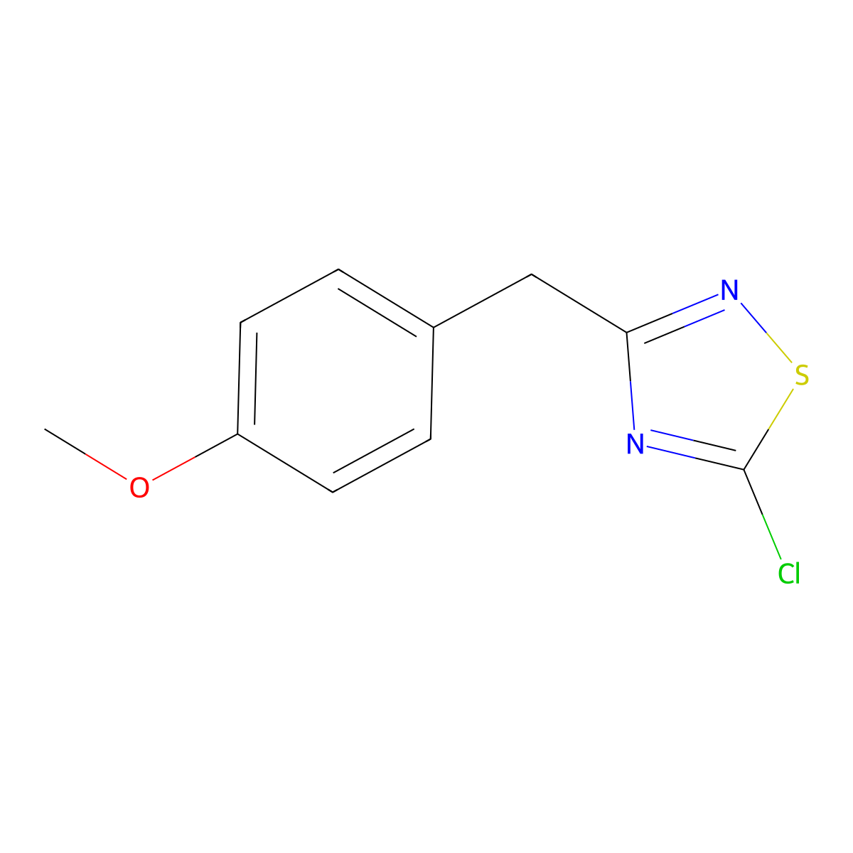 5-Chloro-3-[(4-methoxyphenyl)methyl]-1,2,4-thiadiazole molecular structure, CAS 1029718-72-6