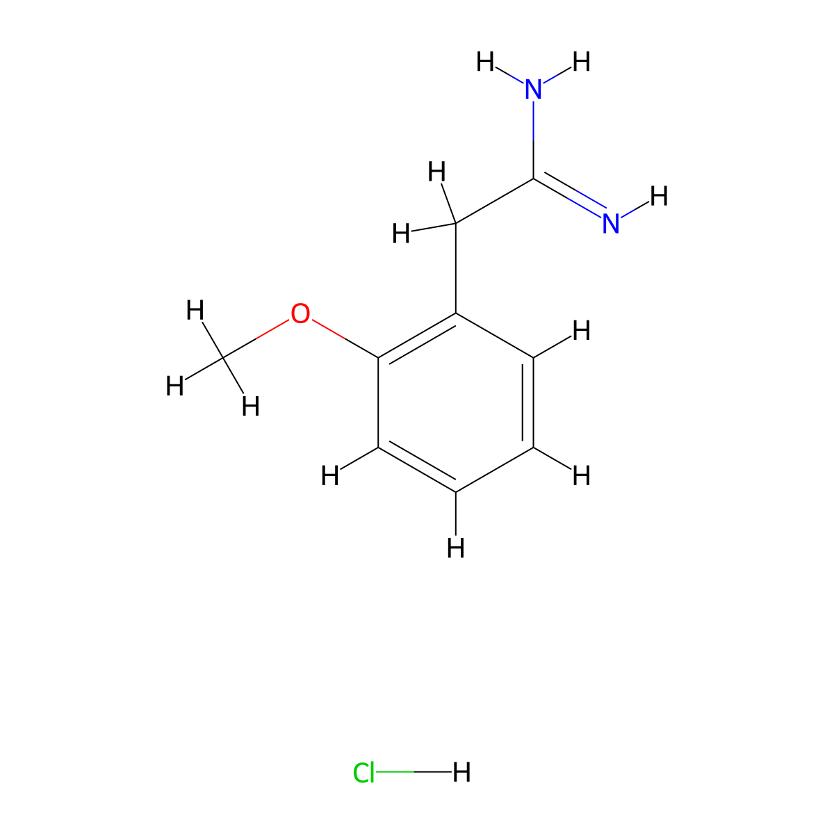 2-(2-Methoxyphenyl)ethanimidamide hydrochloride molecular structure, CAS 1029718-90-8
