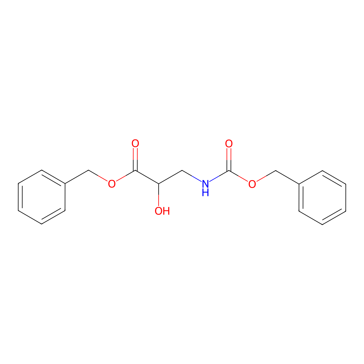 benzyl (2S)-3-{[(benzyloxy)carbonyl]amino}-2-hydroxypropanoate molecular structure, CAS 102972-19-0