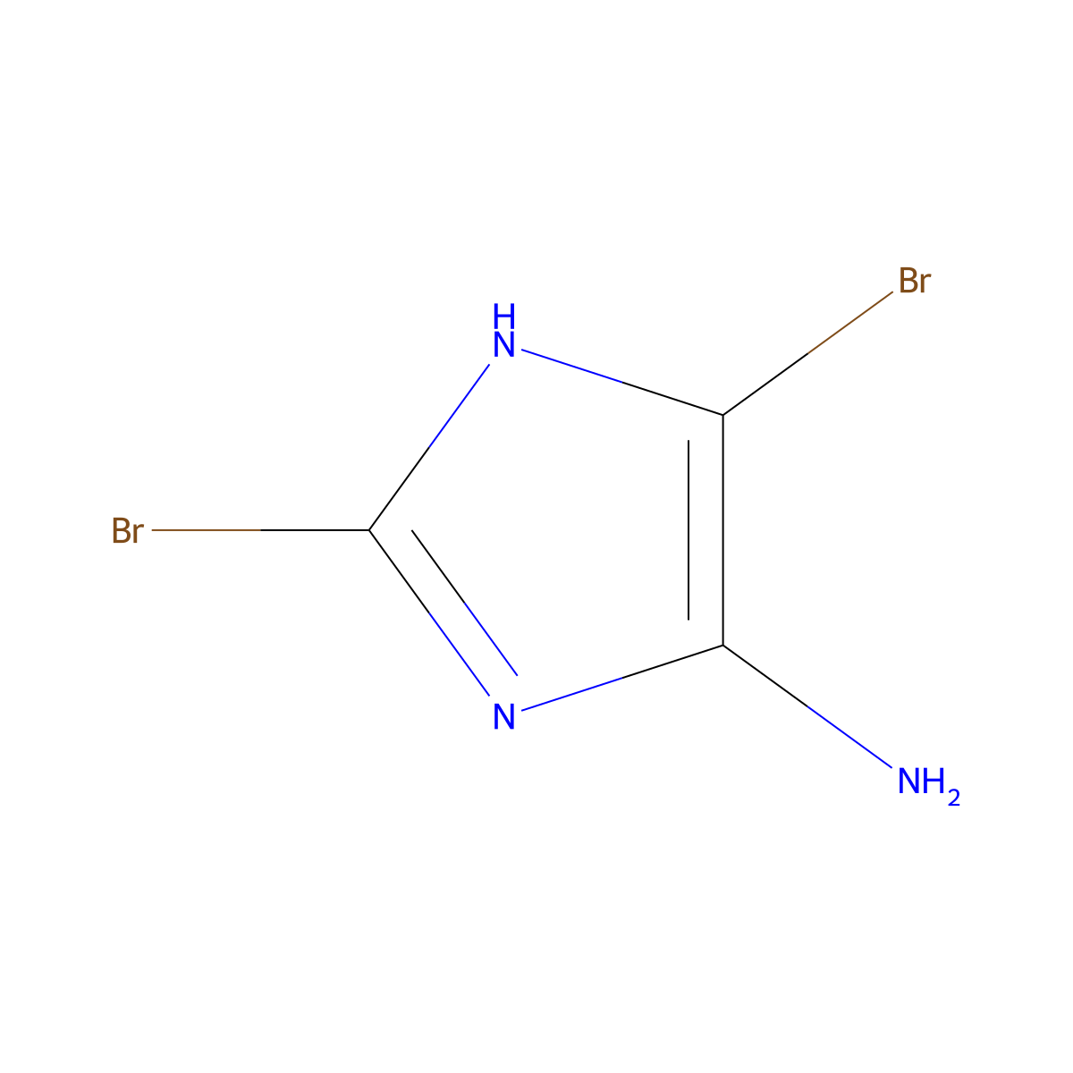 2,5-dibromo-1H-imidazol-4-amine molecular structure, CAS 1029720-13-5