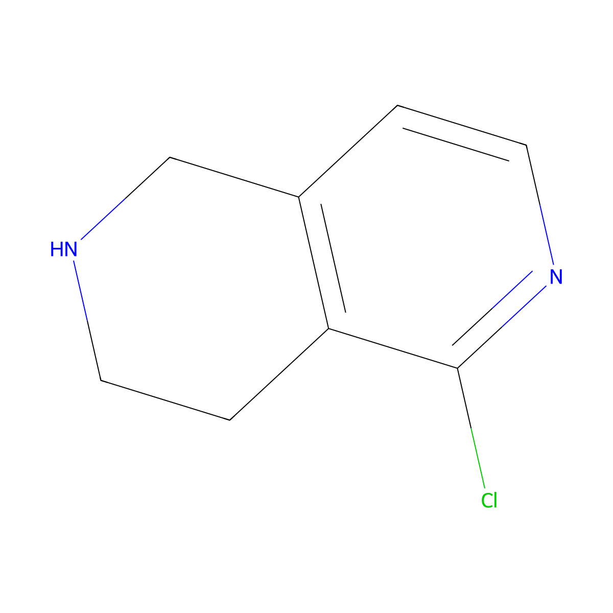 5-Chloro-1,2,3,4-tetrahydro-2,6-naphthyridine molecular structure, CAS 1029720-16-8