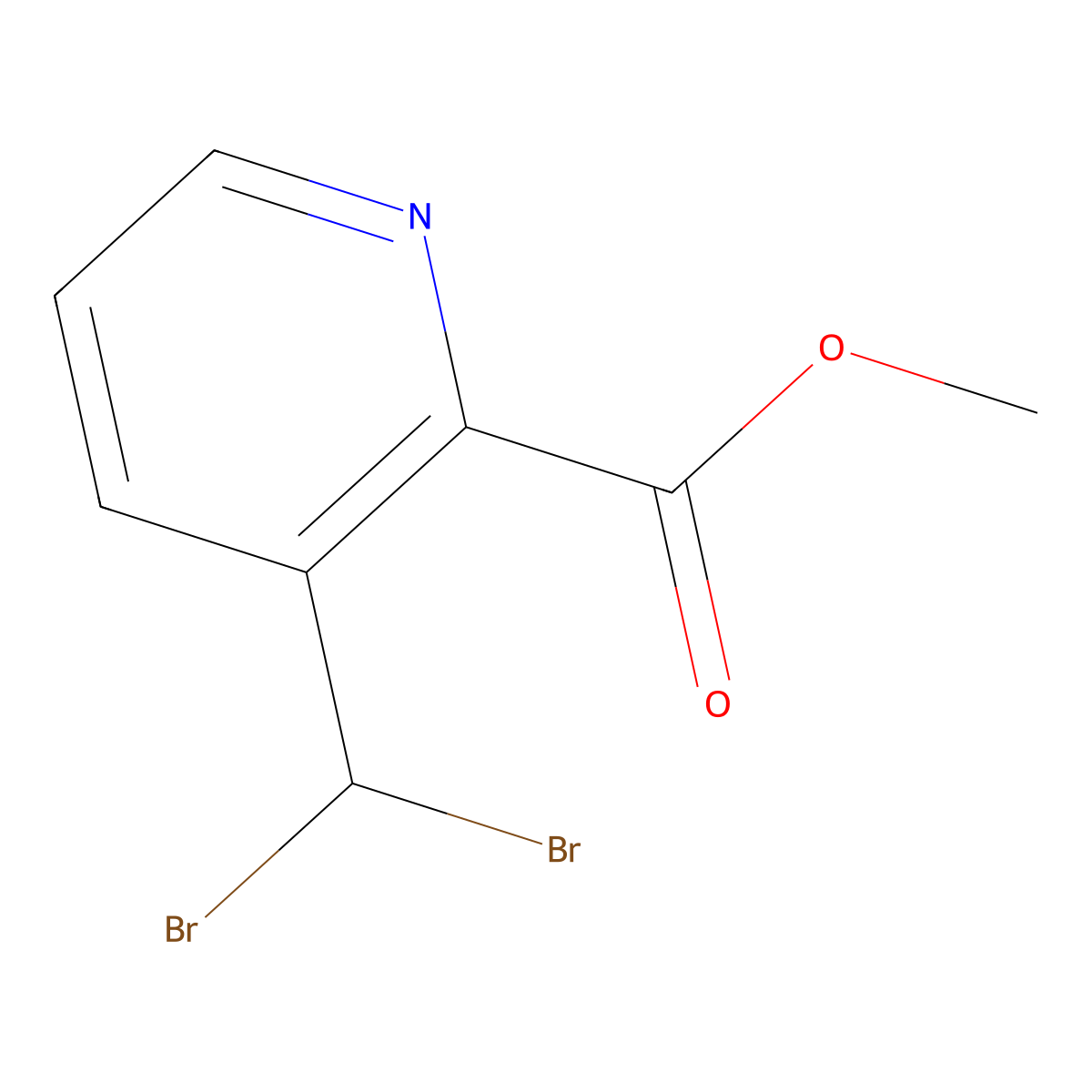 Methyl 3-(dibromomethyl)picolinate molecular structure, CAS 1029720-23-7