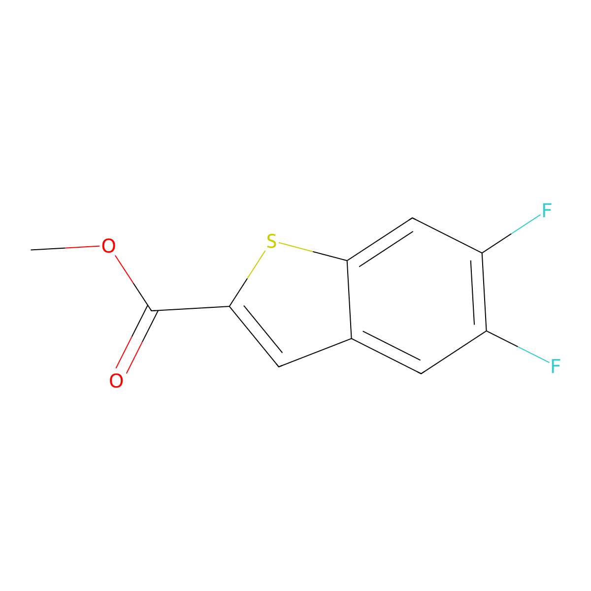 Methyl 5,6-Difluorobenzothiophene-2-carboxylate molecular structure, CAS 1029720-29-3