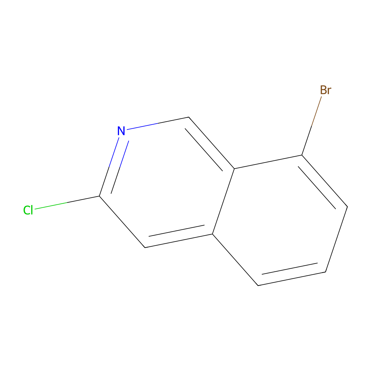 8-Bromo-3-chloroisoquinoline molecular structure, CAS 1029720-63-5