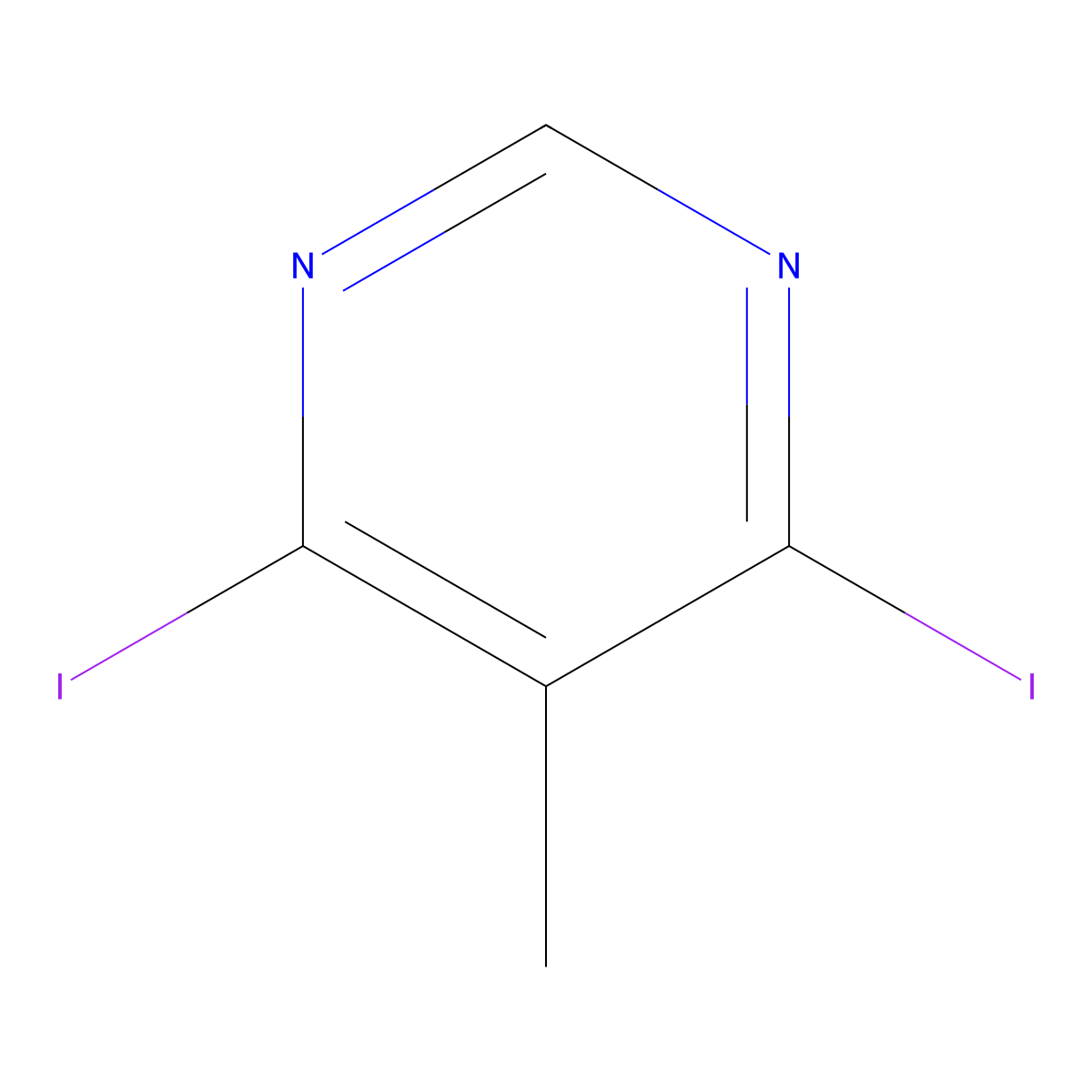 4,6-Diiodo-5-methylpyrimidine molecular structure, CAS 1029720-69-1