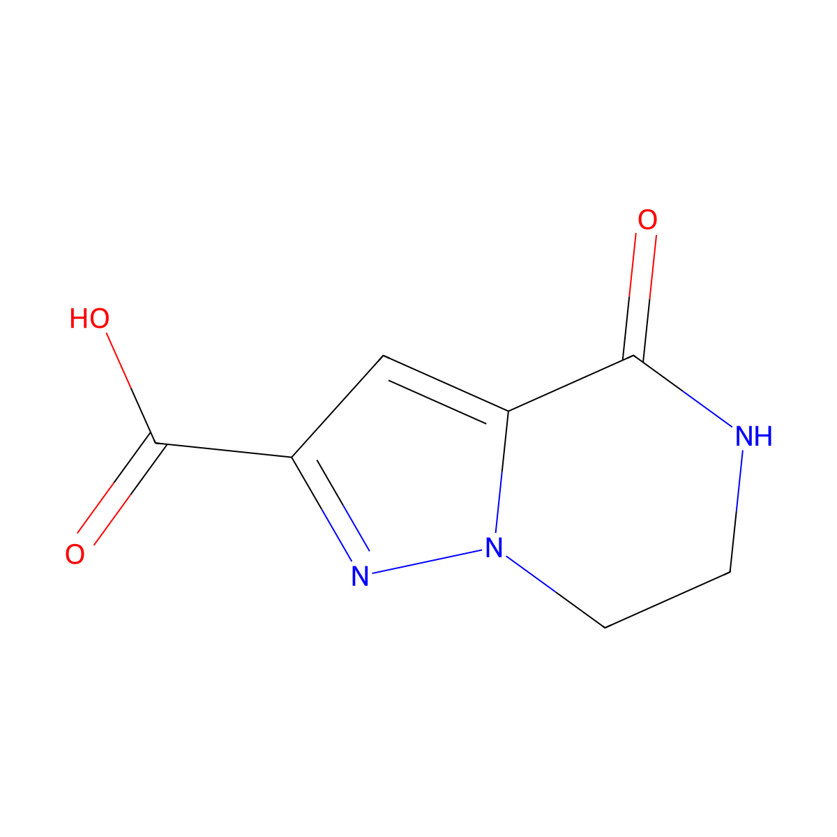 4-Oxo-4,5,6,7-tetrahydropyrazolo[1,5-a]pyrazine-2-carboxylic acid molecular structure, CAS 1029721-02-5