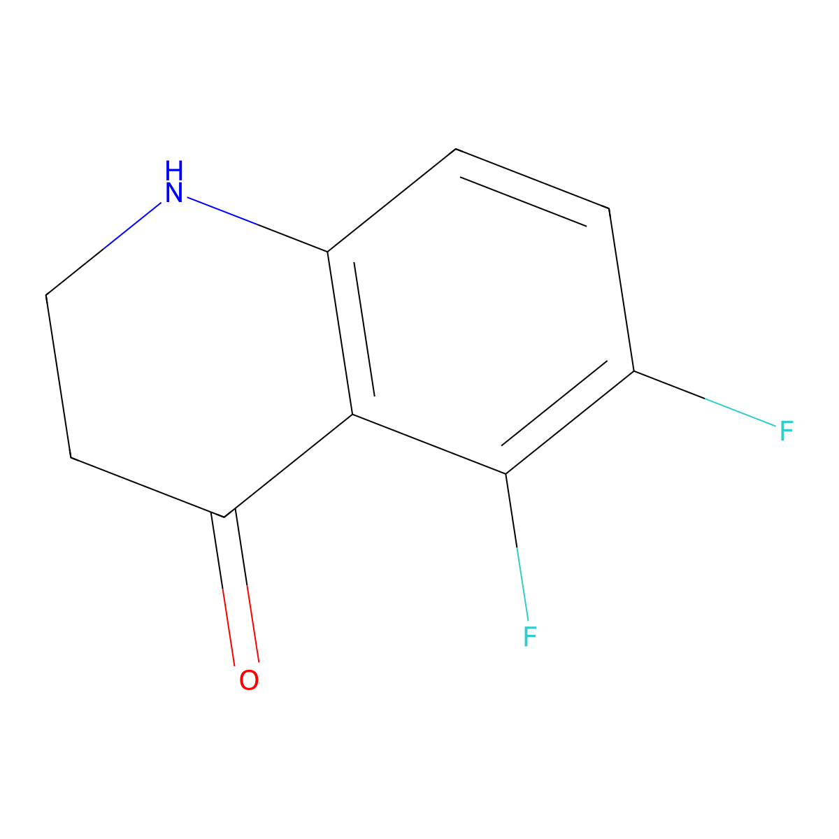 5,6-difluoro-2,3-dihydroquinolin-4(1H)-one molecular structure, CAS 1029721-35-4