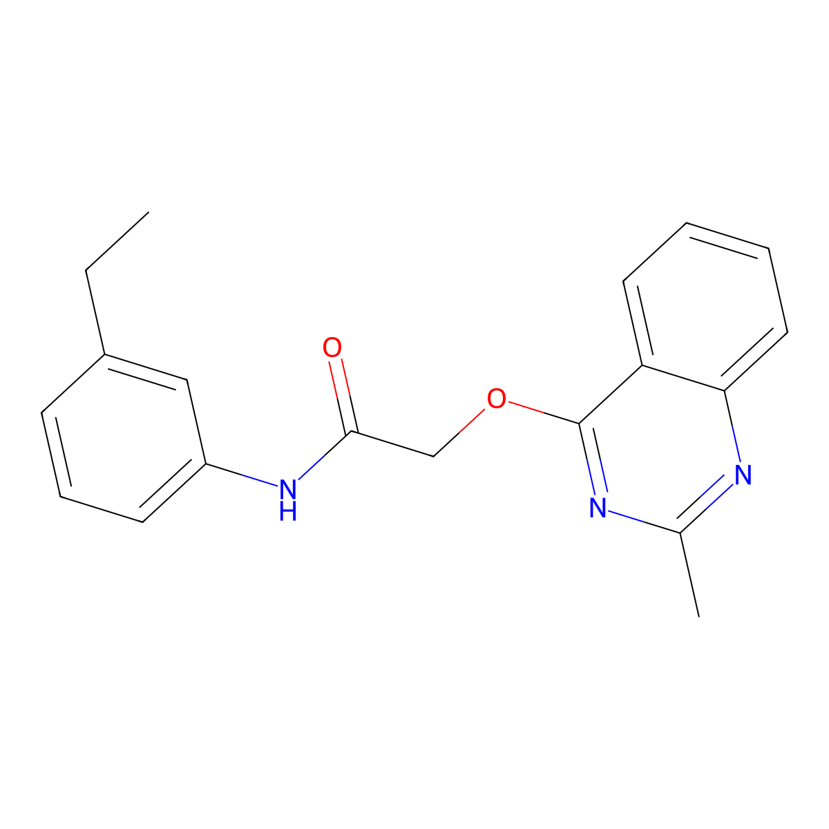 N-(3-ethylphenyl)-2-[(2-methylquinazolin-4-yl)oxy]acetamide molecular structure, CAS 1029724-43-3