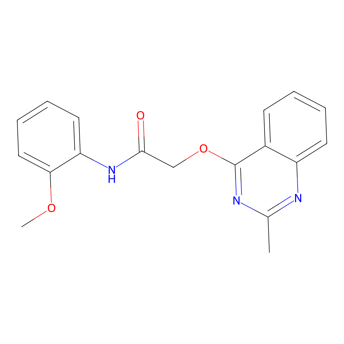 N-(2-methoxyphenyl)-2-[(2-methylquinazolin-4-yl)oxy]acetamide molecular structure, CAS 1029724-44-4