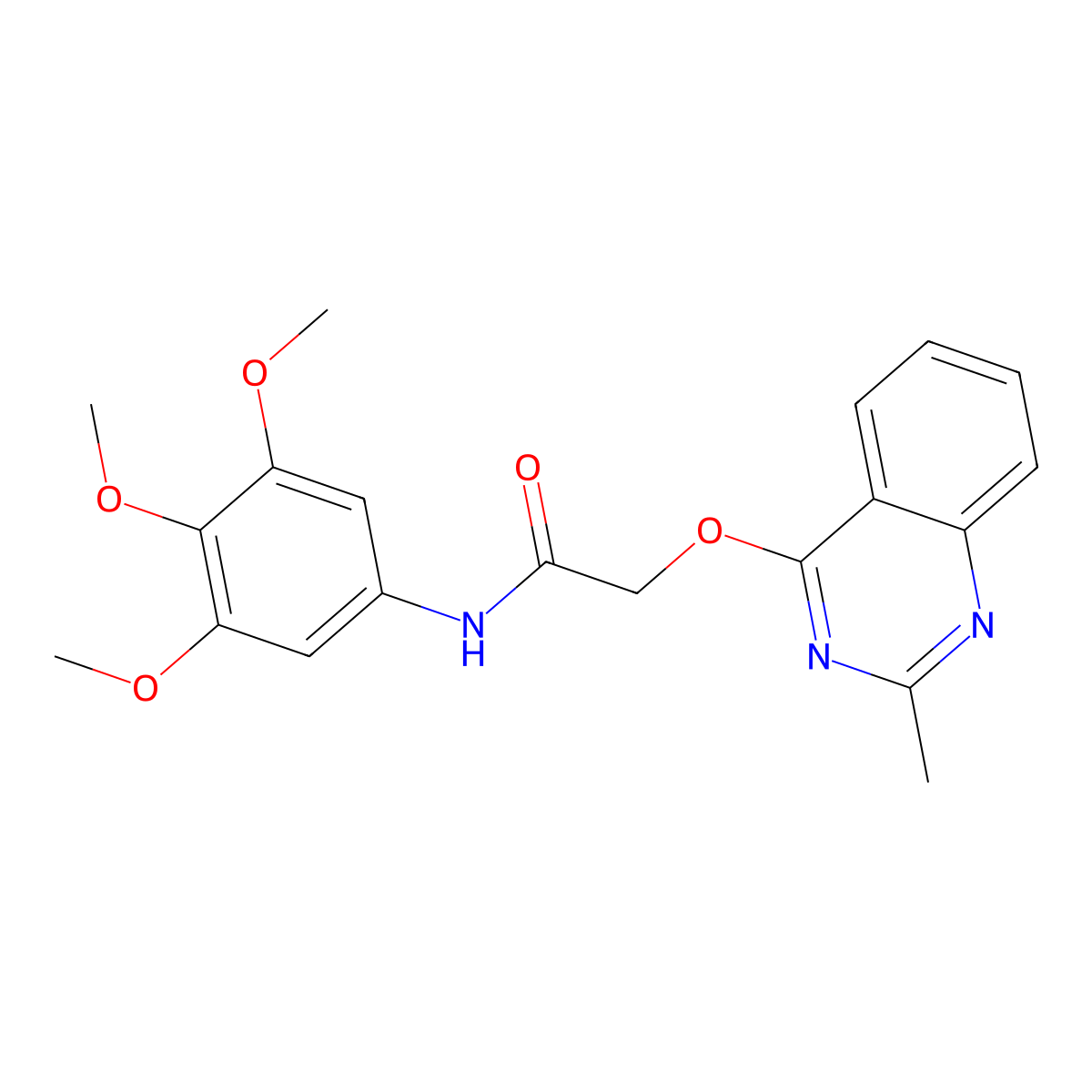 2-[(2-methylquinazolin-4-yl)oxy]-N-(3,4,5-trimethoxyphenyl)acetamide molecular structure, CAS 1029724-45-5