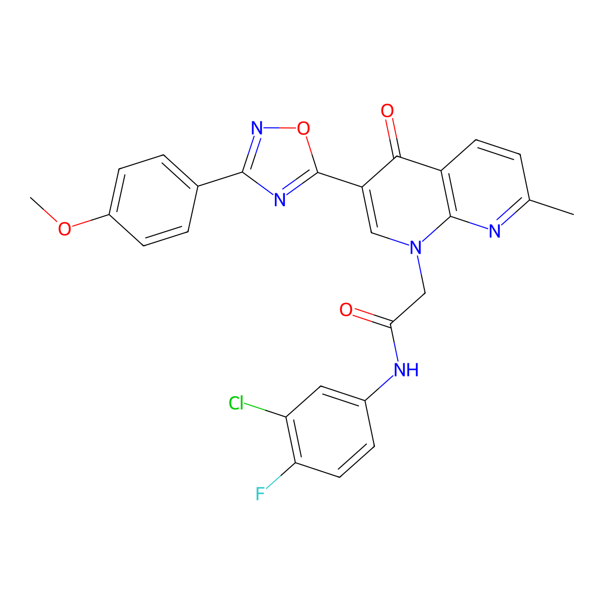 N-(4-fluorophenyl)-N'-[4-(3-fluorophenyl)-3-oxo-3,4-dihydropyrazin-2-yl]urea molecular structure, CAS 1029728-19-5
