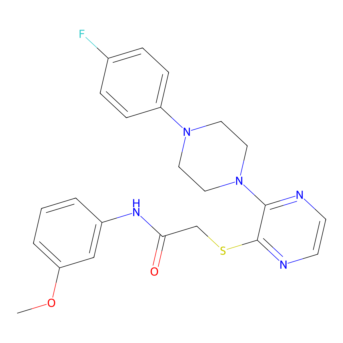 2-({3-[4-(4-fluorophenyl)piperazin-1-yl]pyrazin-2-yl}sulfanyl)-N-(3-methoxyphenyl)acetamide molecular structure, CAS 1029732-86-2