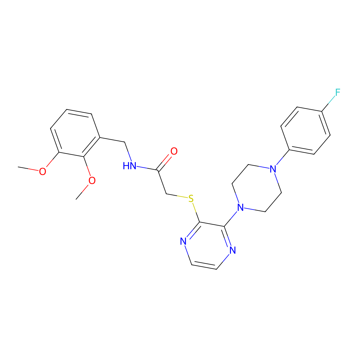 N-[(2,3-dimethoxyphenyl)methyl]-2-({3-[4-(4-fluorophenyl)piperazin-1-yl]pyrazin-2-yl}sulfanyl)acetamide molecular structure, CAS 1029733-17-2