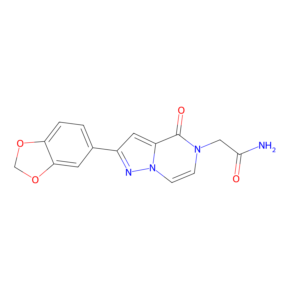 2-[2-(1,3-benzodioxol-5-yl)-4-oxopyrazolo[1,5-a]pyrazin-5(4H)-yl]acetamide molecular structure, CAS 1029736-76-2