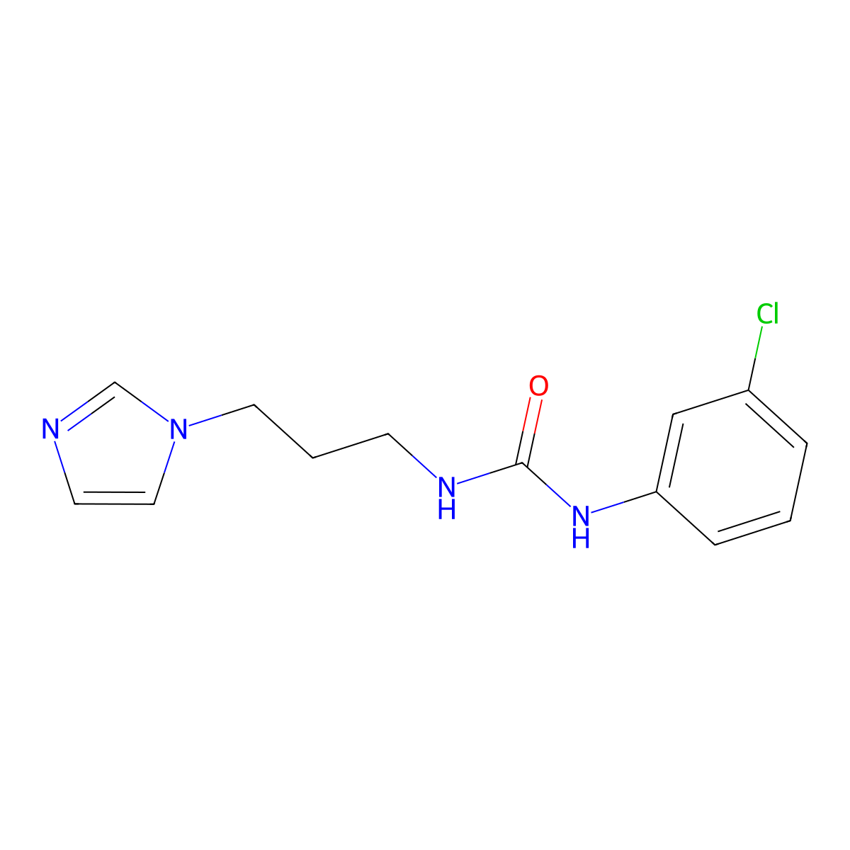 1-(3-Chlorophenyl)-3-(3-imidazol-1-ylpropyl)urea molecular structure, CAS 102974-11-8