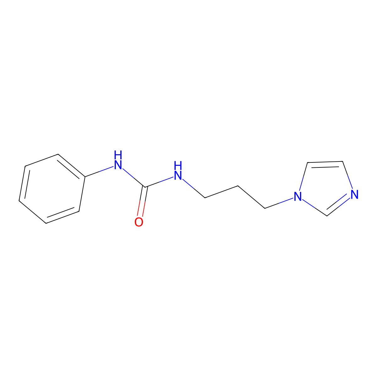 1-[3-(1H-imidazol-1-yl)propyl]-3-phenylurea molecular structure, CAS 102974-24-3