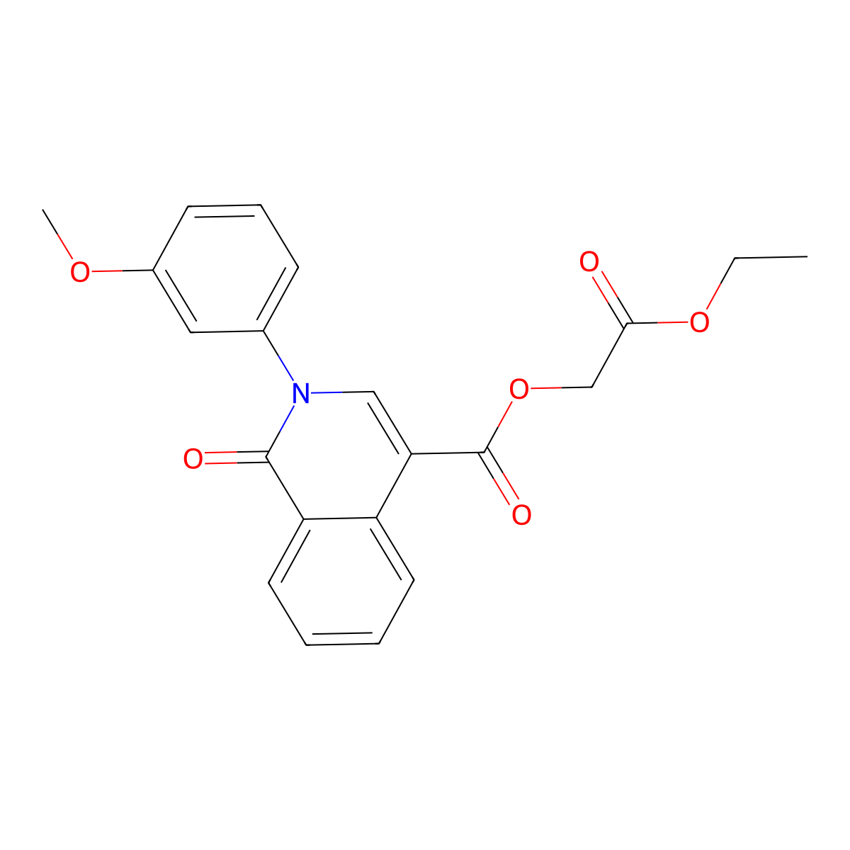 2-Ethoxy-2-oxoethyl 2-(3-methoxyphenyl)-1-oxo-1,2-dihydroisoquinoline-4-carboxylate molecular structure, CAS 1029747-66-7
