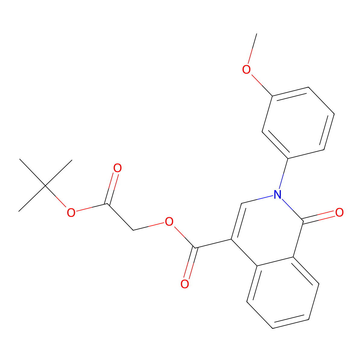2-(Tert-butoxy)-2-oxoethyl 2-(3-methoxyphenyl)-1-oxo-1,2-dihydroisoquinoline-4-carboxylate molecular structure, CAS 1029747-69-0