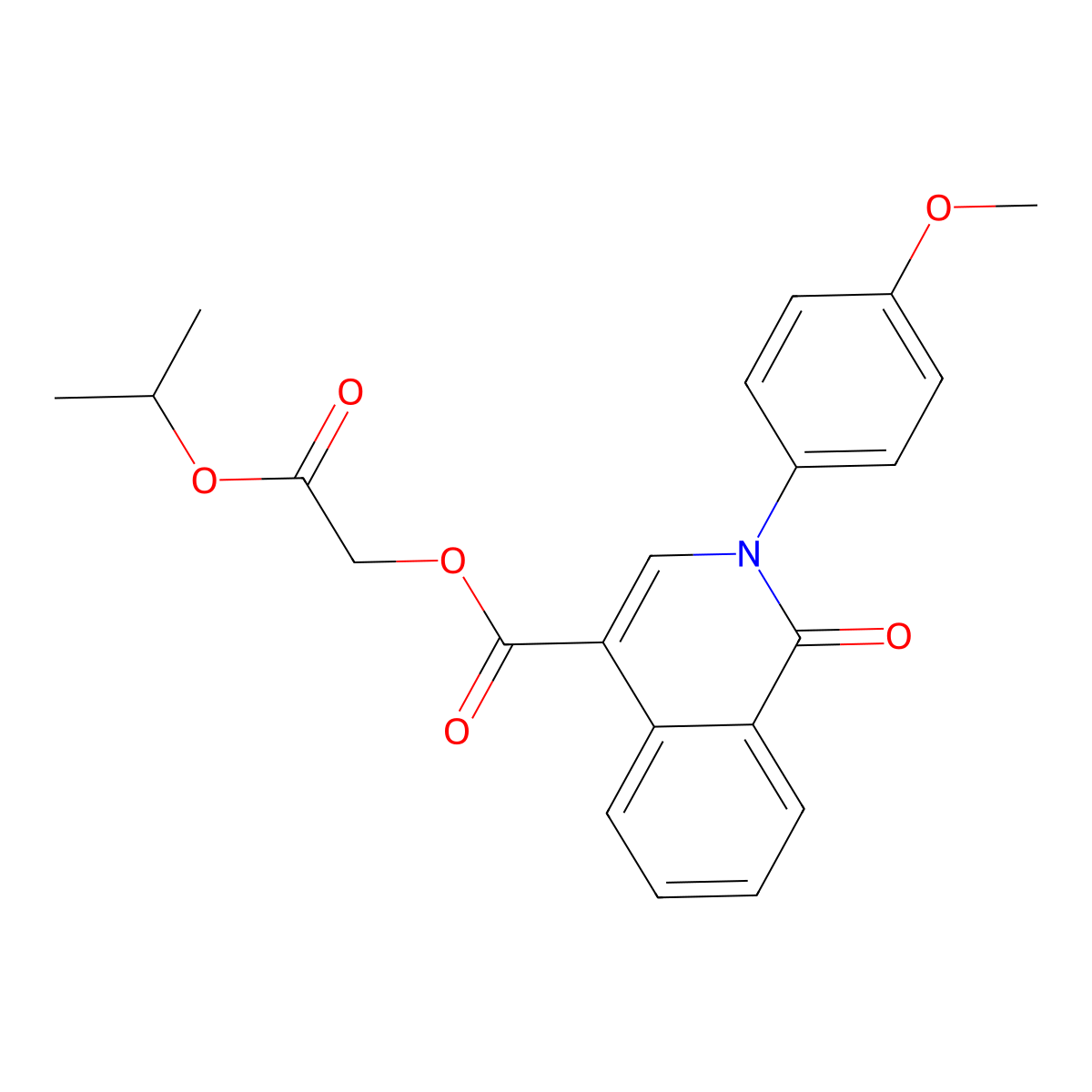 2-Isopropoxy-2-oxoethyl 2-(4-methoxyphenyl)-1-oxo-1,2-dihydroisoquinoline-4-carboxylate molecular structure, CAS 1029747-75-8