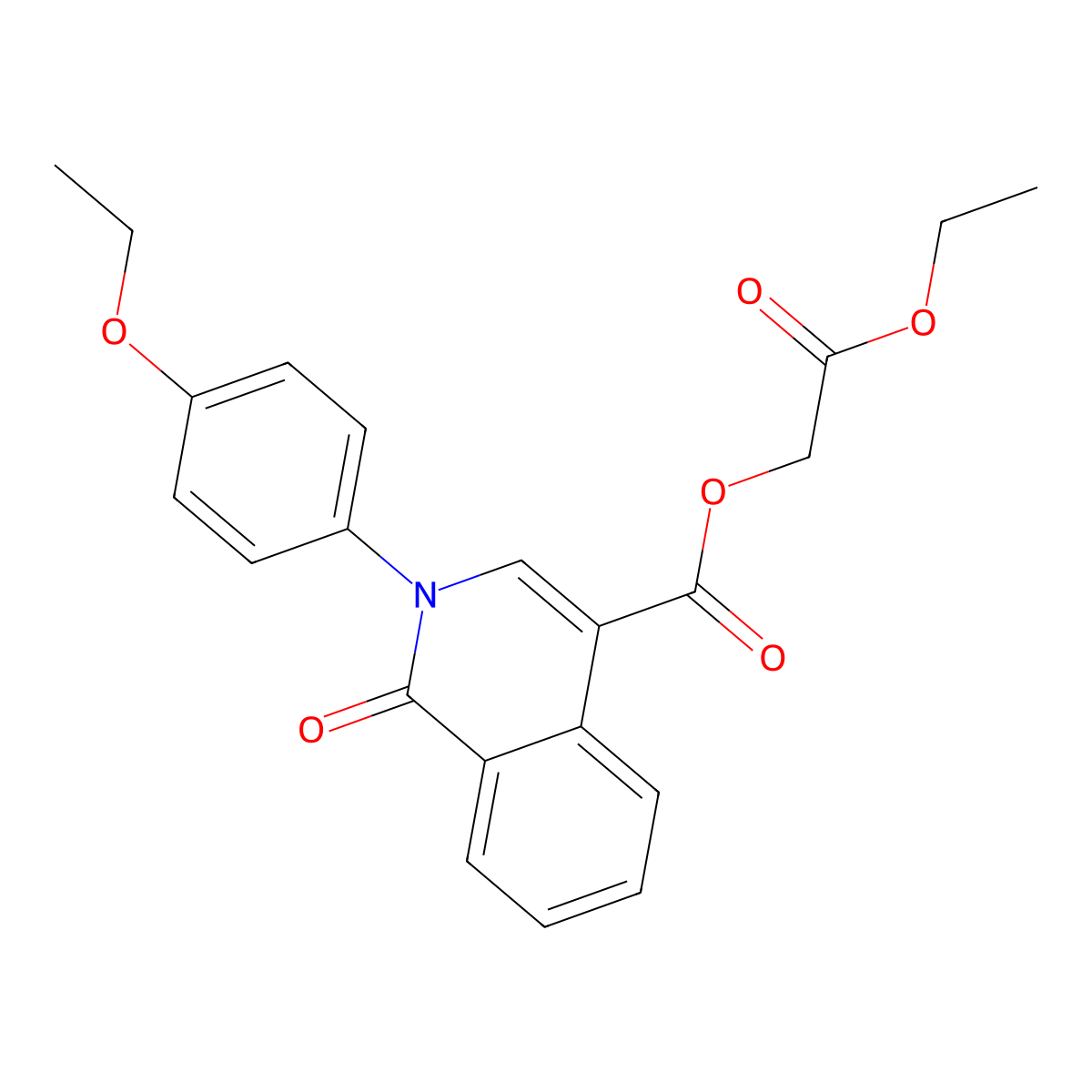 2-Ethoxy-2-oxoethyl 2-(4-ethoxyphenyl)-1-oxo-1,2-dihydroisoquinoline-4-carboxylate molecular structure, CAS 1029747-87-2