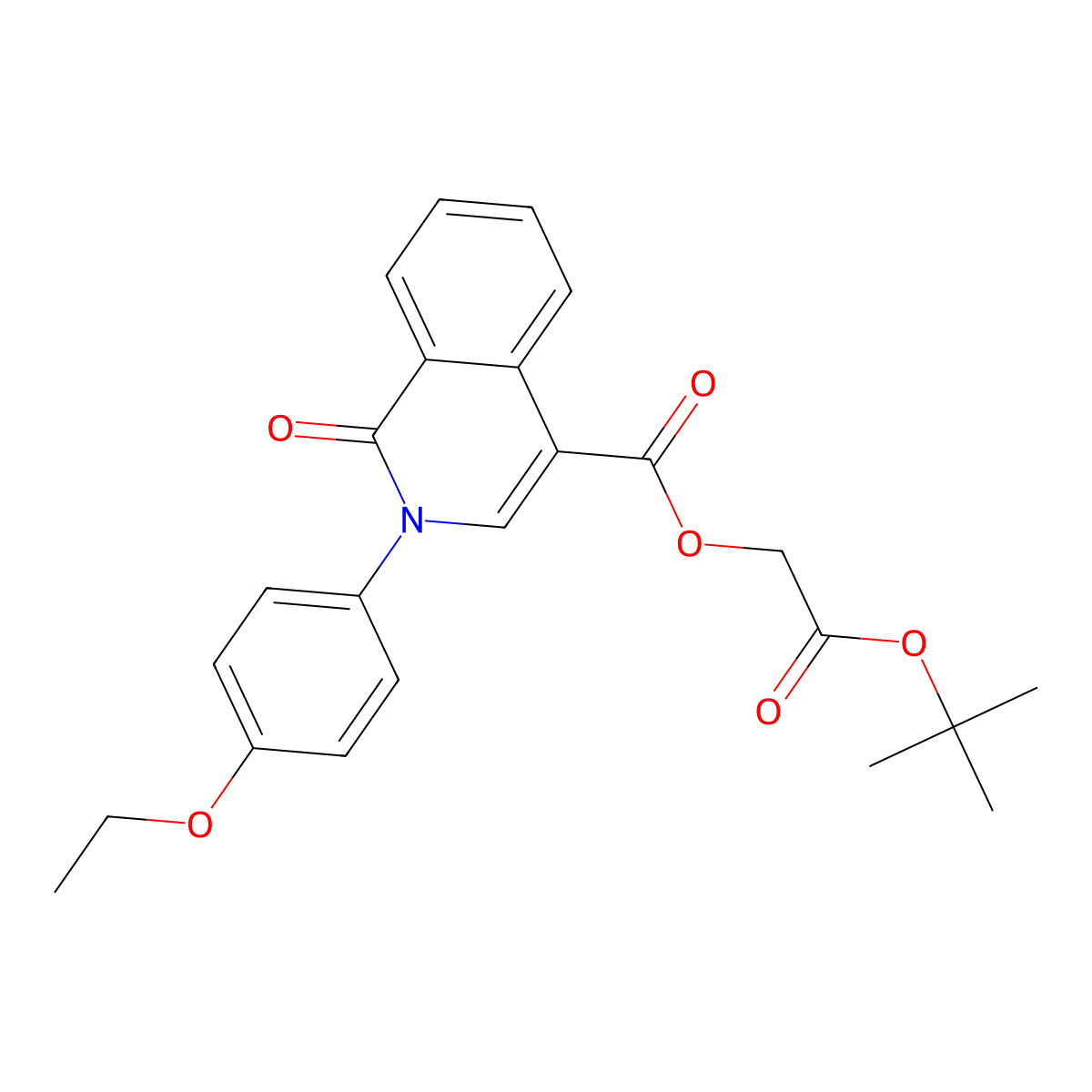 2-(Tert-butoxy)-2-oxoethyl 2-(4-ethoxyphenyl)-1-oxo-1,2-dihydroisoquinoline-4-carboxylate molecular structure, CAS 1029747-90-7