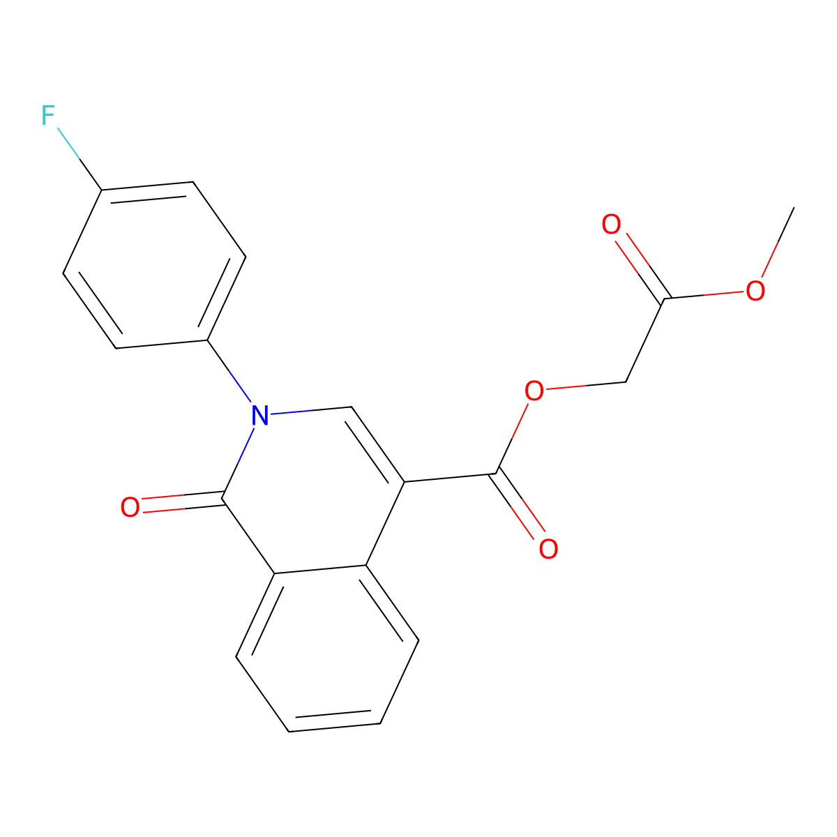 2-Methoxy-2-oxoethyl 2-(4-fluorophenyl)-1-oxo-1,2-dihydroisoquinoline-4-carboxylate molecular structure, CAS 1029748-05-7