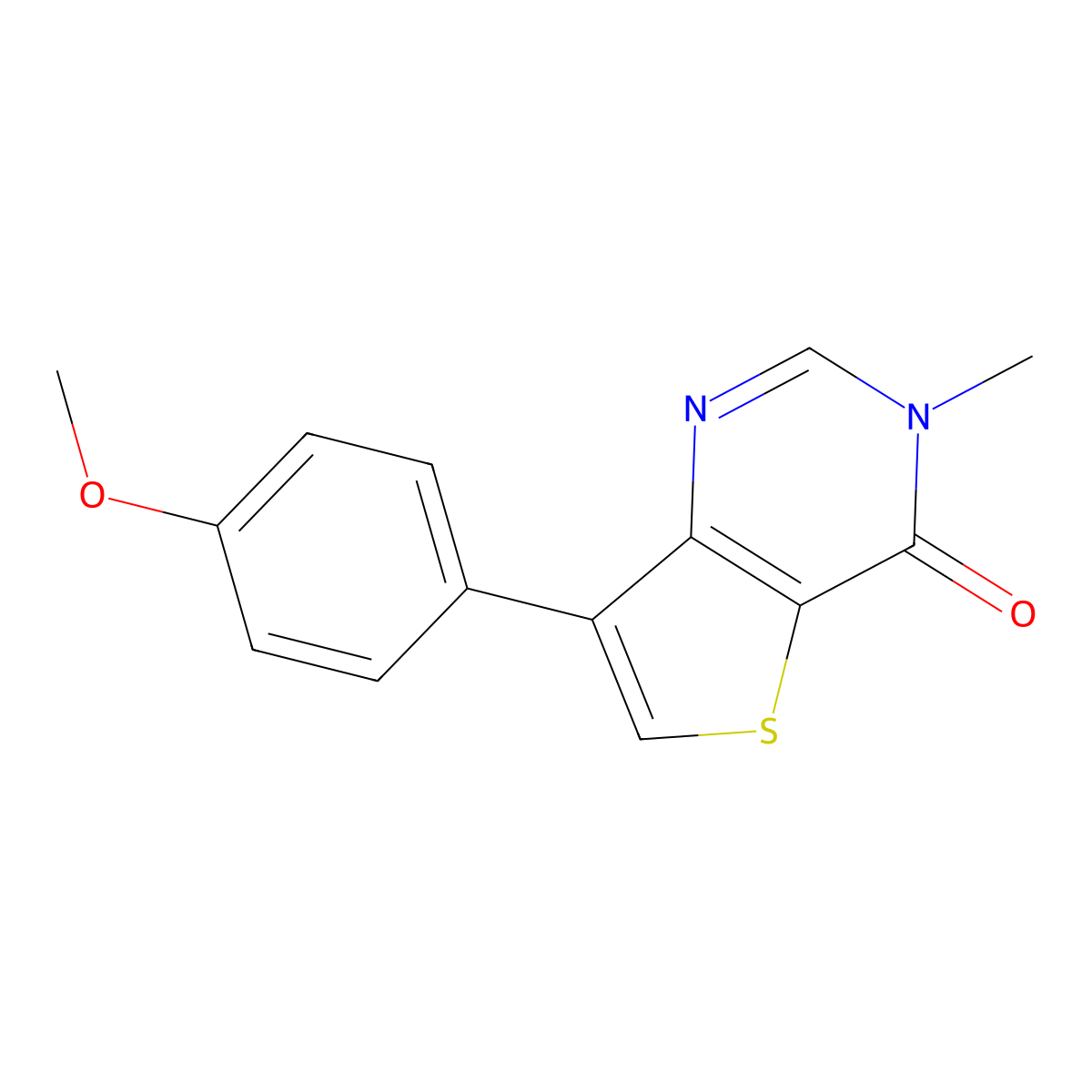 7-(4-methoxyphenyl)-3-methylthieno[3,2-d]pyrimidin-4(3H)-one molecular structure, CAS 1029758-99-3