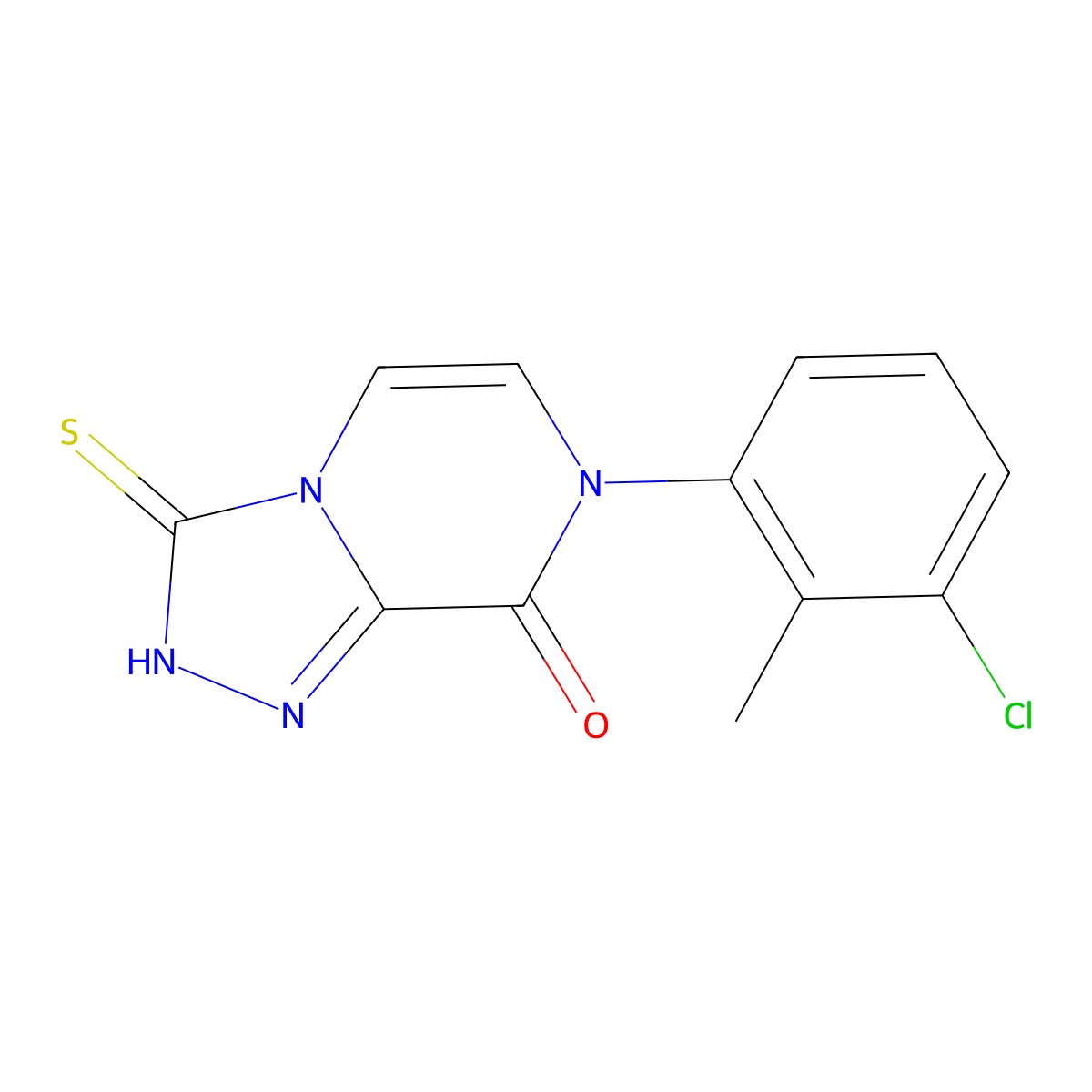 7-(3-chloro-2-methylphenyl)-3-thioxo-2,3-dihydro-[1,2,4]triazolo[4,3-a]pyrazin-8(7H)-one molecular structure, CAS 1029768-25-9