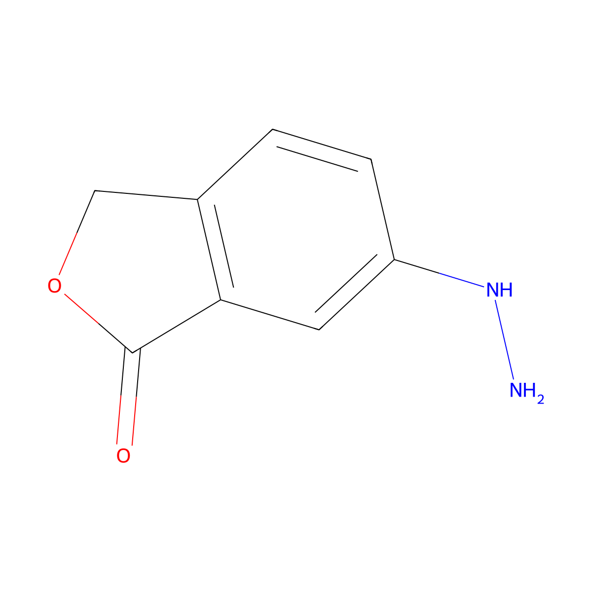 6-Hydrazinylisobenzofuran-1(3H)-one molecular structure, CAS 1029773-42-9