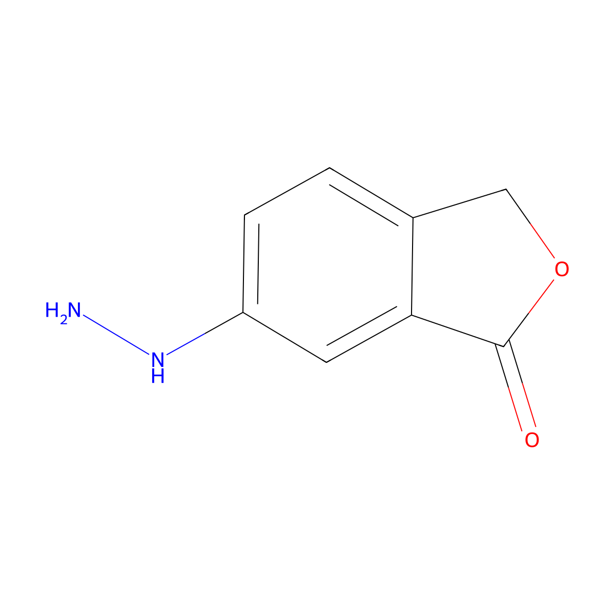 6-Hydrazinylisobenzofuran-1(3H)-one molecular structure, CAS 1029773-42-9