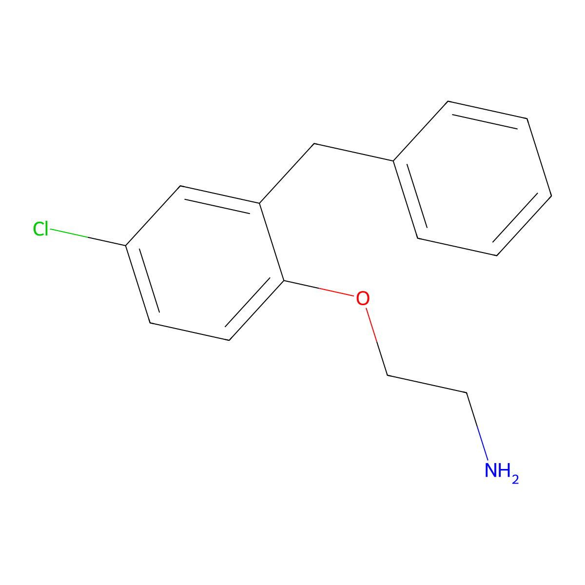 2-(2-Benzyl-4-chlorophenoxy)ethanamine molecular structure, CAS 1029773-61-2