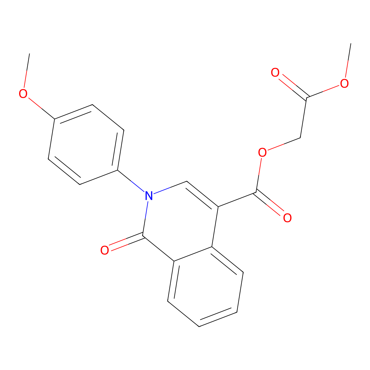 2-Methoxy-2-oxoethyl 2-(4-methoxyphenyl)-1-oxo-1,2-dihydroisoquinoline-4-carboxylate molecular structure, CAS 1029776-24-6