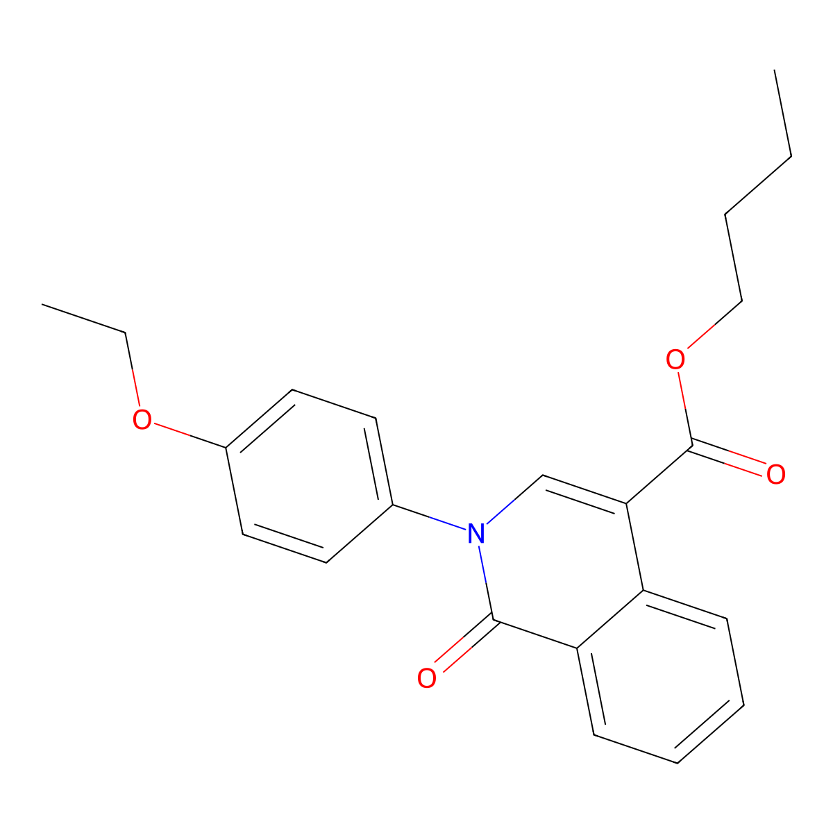 Butyl 2-(4-ethoxyphenyl)-1-oxo-1,2-dihydroisoquinoline-4-carboxylate molecular structure, CAS 1029776-33-7