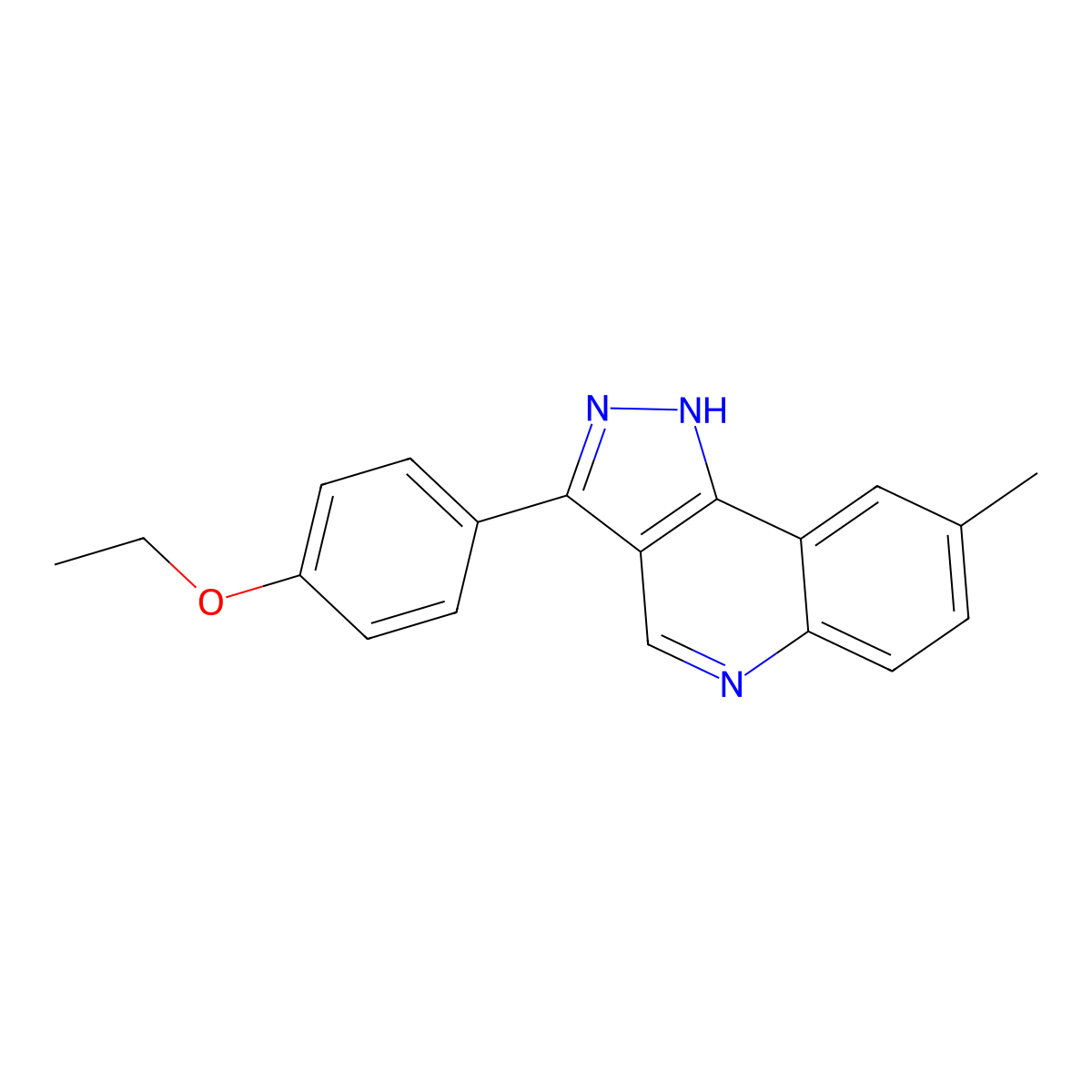 3-(4-ethoxyphenyl)-8-methyl-1H-pyrazolo[4,3-c]quinoline molecular structure, CAS 1029784-83-5
