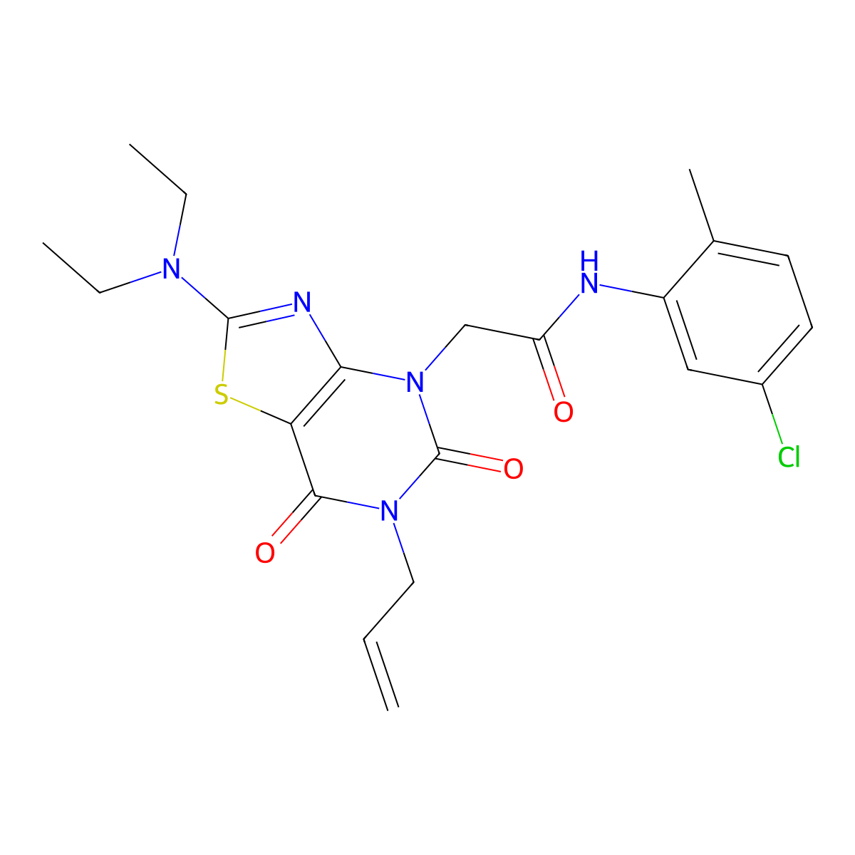 methyl 2-({3-[4-ethyl-5-(ethylthio)-4H-1,2,4-triazol-3-yl]-1-methyl-1,4,6,7-tetrahydro-5H-pyrazolo[4,3-c]pyridin-5-yl}sulfonyl)benzoate molecular structure, CAS 1029785-20-3