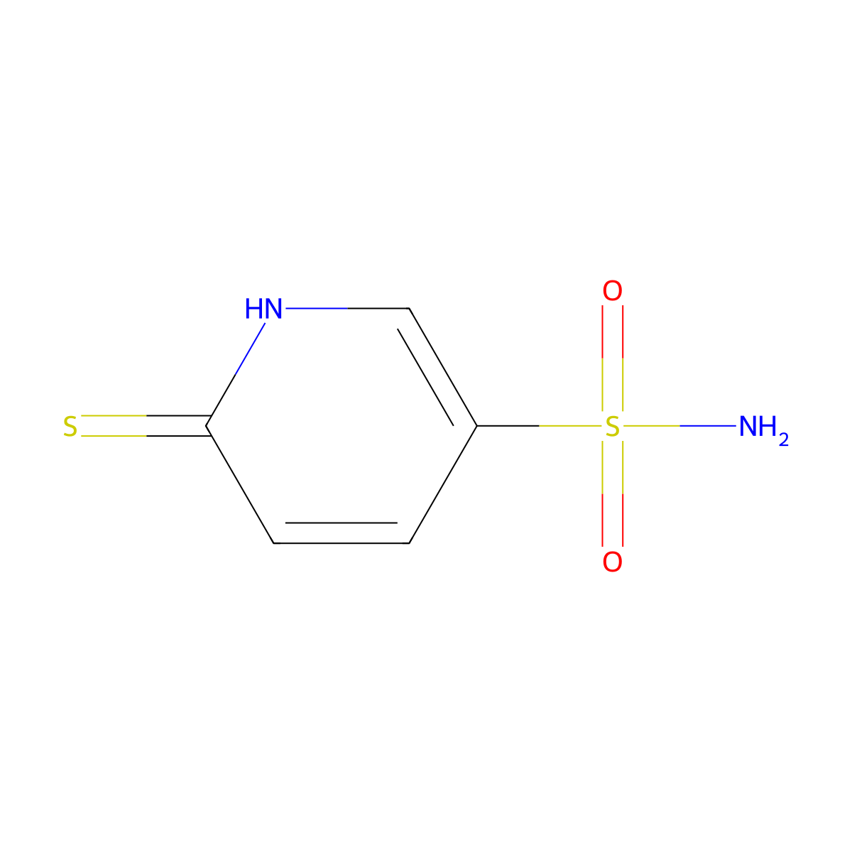 6-Sulfanylpyridine-3-sulfonamide molecular structure, CAS 10298-20-1