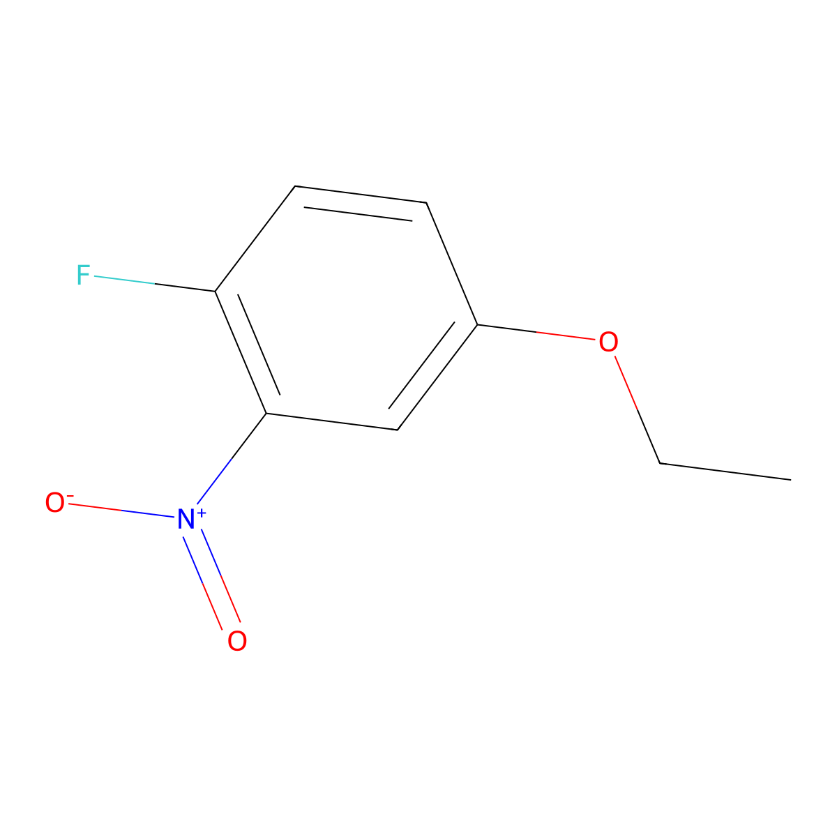 4-Ethoxy-1-fluoro-2-nitrobenzene molecular structure, CAS 10298-81-4