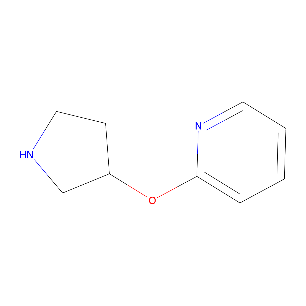 (S)-2-(Pyrrolidin-3-yloxy)-pyridine molecular structure, CAS 1029805-88-6