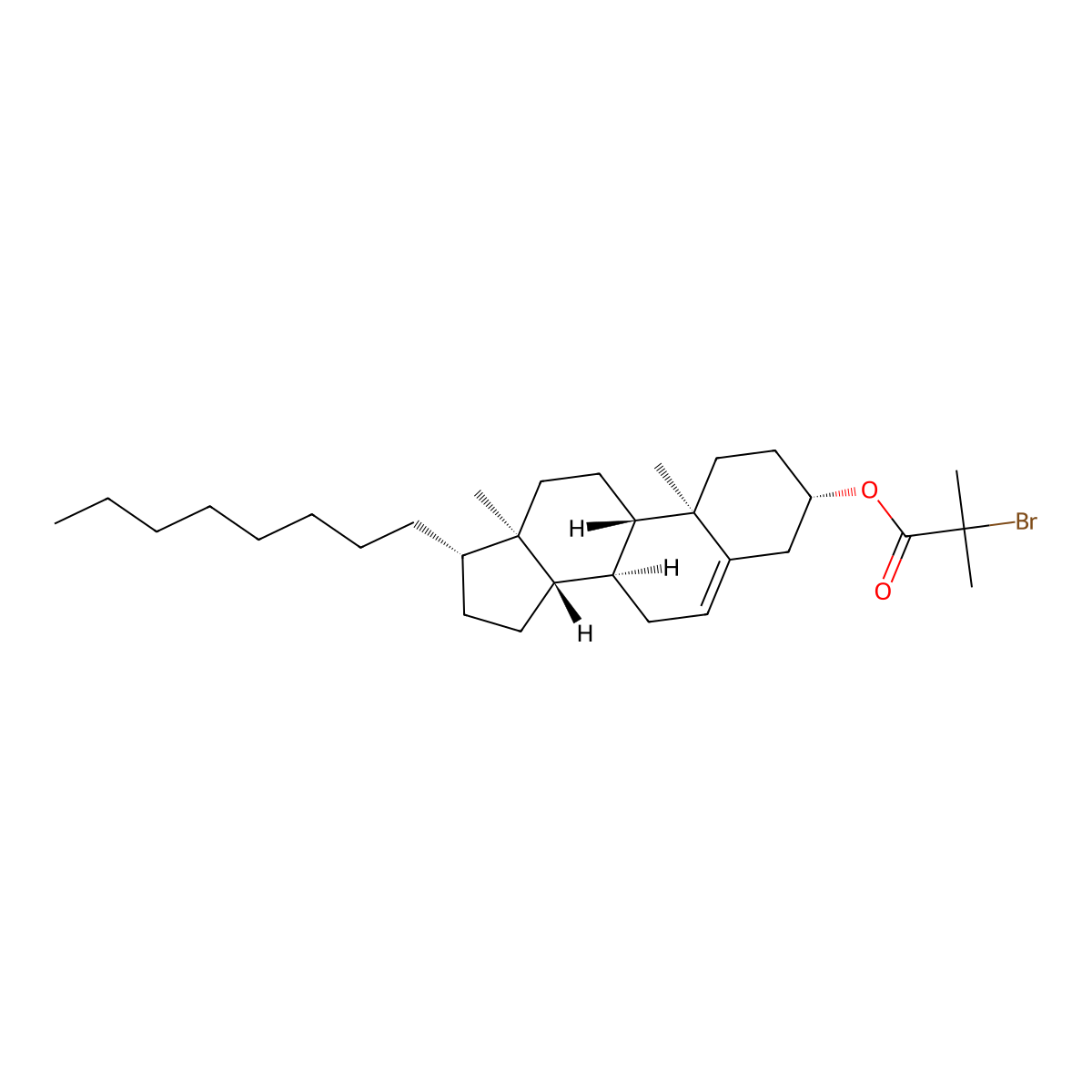 [(3S,8S,9S,10R,13R,14S,17S)-10,13-dimethyl-17-octyl-2,3,4,7,8,9,11,12,14,15,16,17-dodecahydro-1H-cyclopenta[a]phenanthren-3-yl] 2-bromo-2-methylpropanoate molecular structure, CAS 1029861-35-5