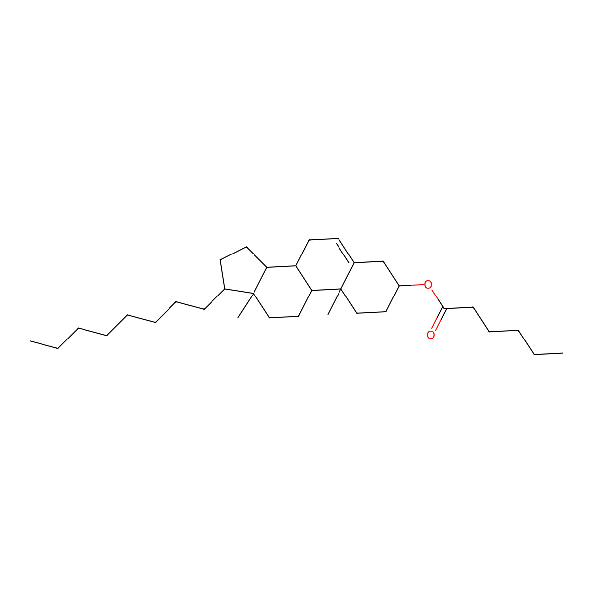 (3S,8S,9S,10R,13R,14S,17S)-10,13-dimethyl-17-octyl-2,3,4,7,8,9,10,11,12,13,14,15,16,17-tetradecahydro-1H-cyclopenta[a]phenanthren-3-yl hexanoate molecular structure, CAS 1029863-90-8
