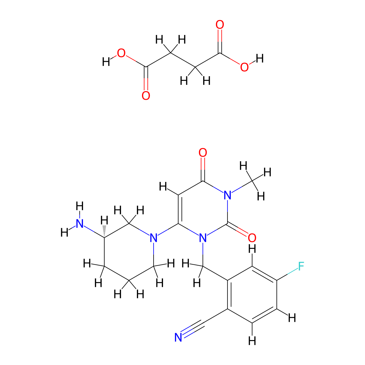 Trelagliptin Succinate molecular structure, CAS 1029877-94-8