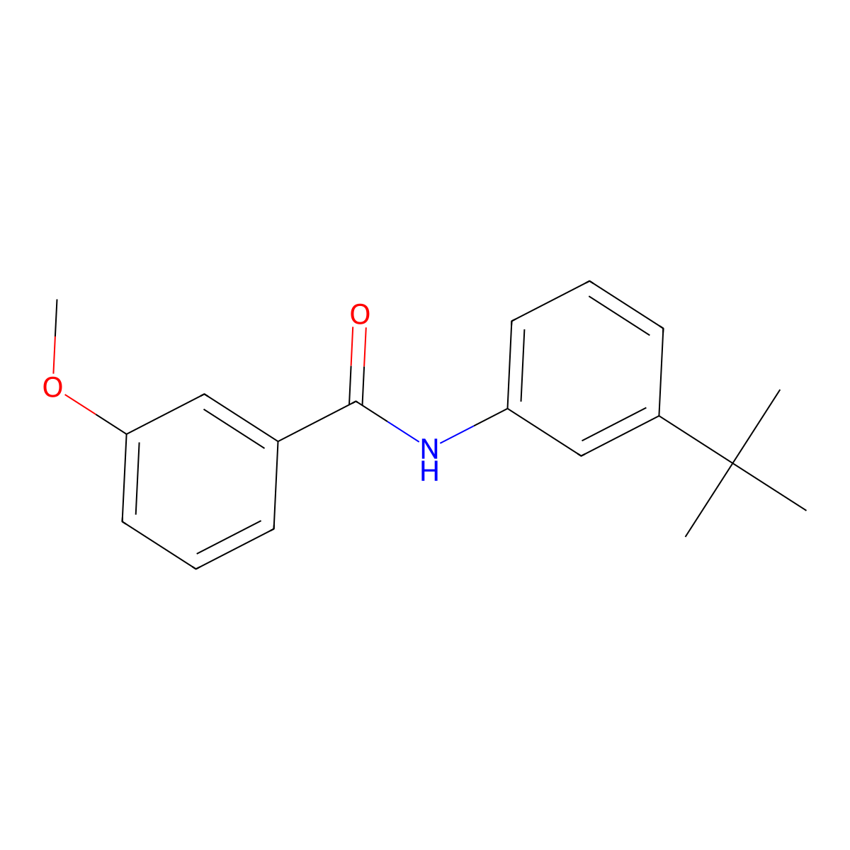 Benzamide, N-[3-(1,1-dimethylethyl)phenyl]-3-methoxy- molecular structure, CAS 1029899-16-8