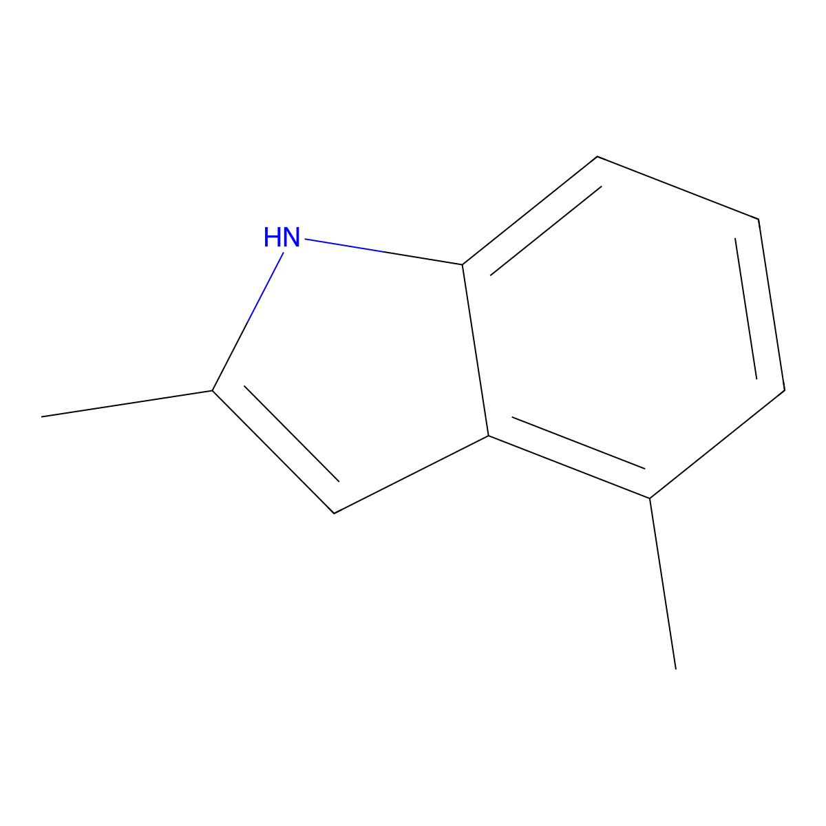 2,4-Dimethyl-1H-indole molecular structure, CAS 10299-61-3