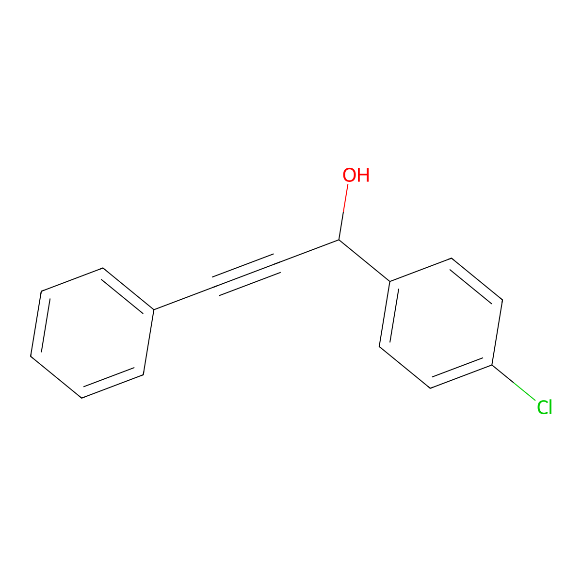 4-Chloro-alpha-(2-phenylethynyl)benZenemethanol molecular structure, CAS 102990-14-7