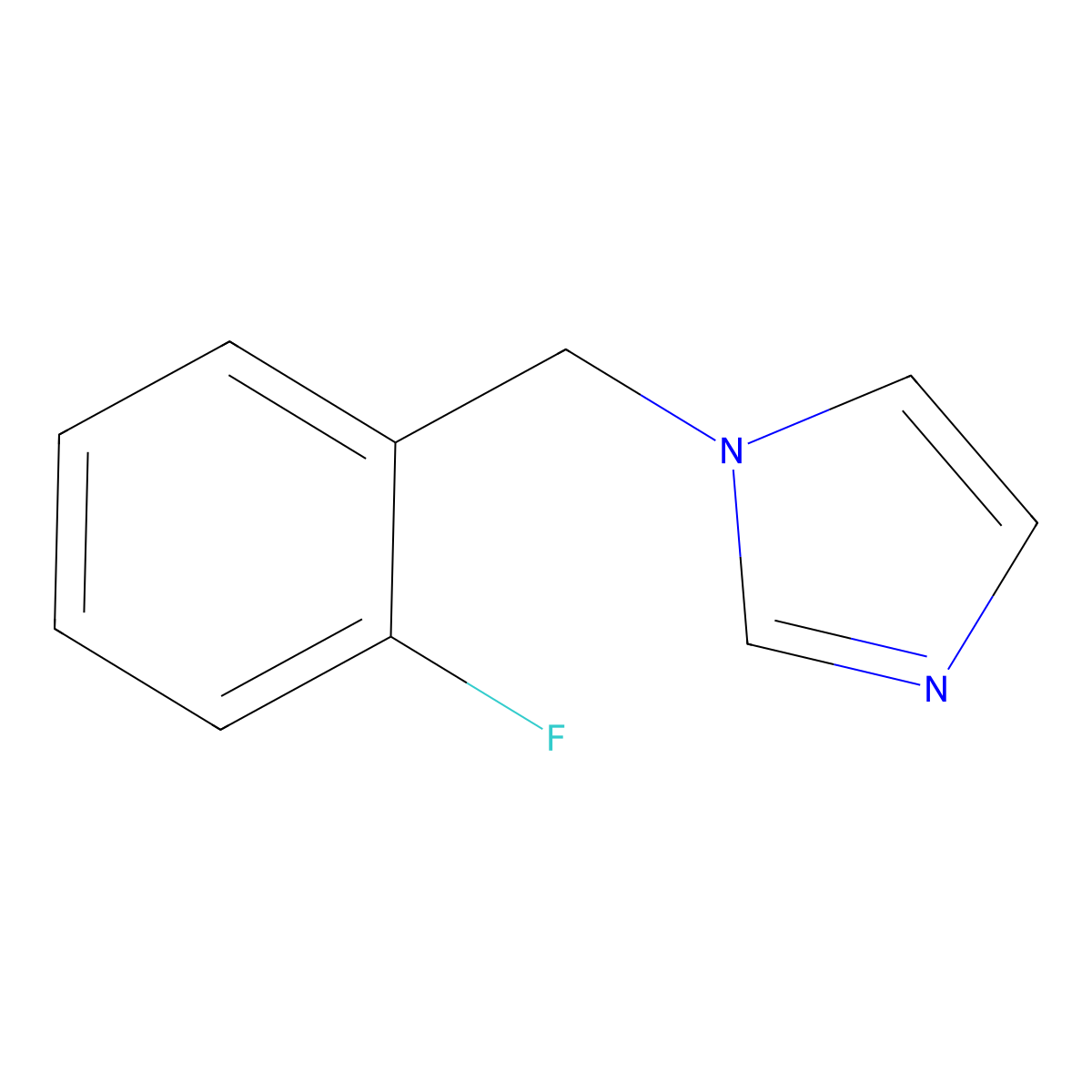 1-(2-Fluorobenzyl)-1H-imidazole molecular structure, CAS 102993-74-8