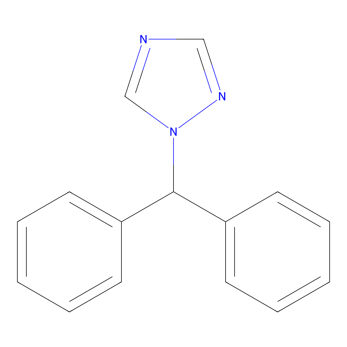 1-Benzhydryl-1,2,4-triazole molecular structure, CAS 102993-98-6