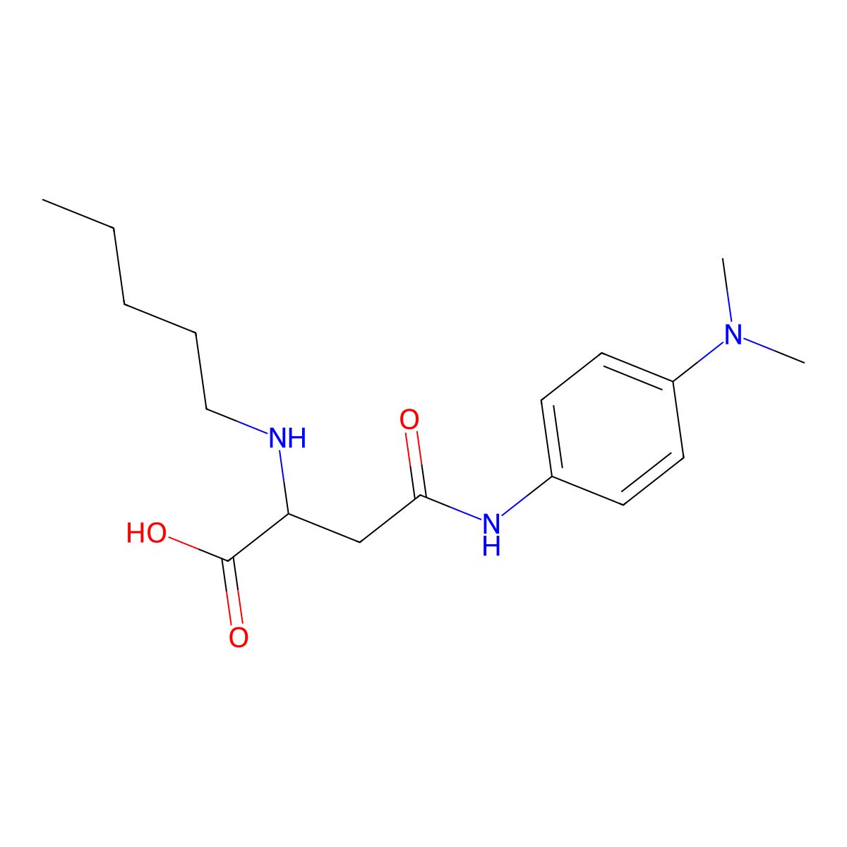 3-{[4-(Dimethylamino)phenyl]carbamoyl}-2-(pentylamino)propanoic acid molecular structure, CAS 1029938-56-4