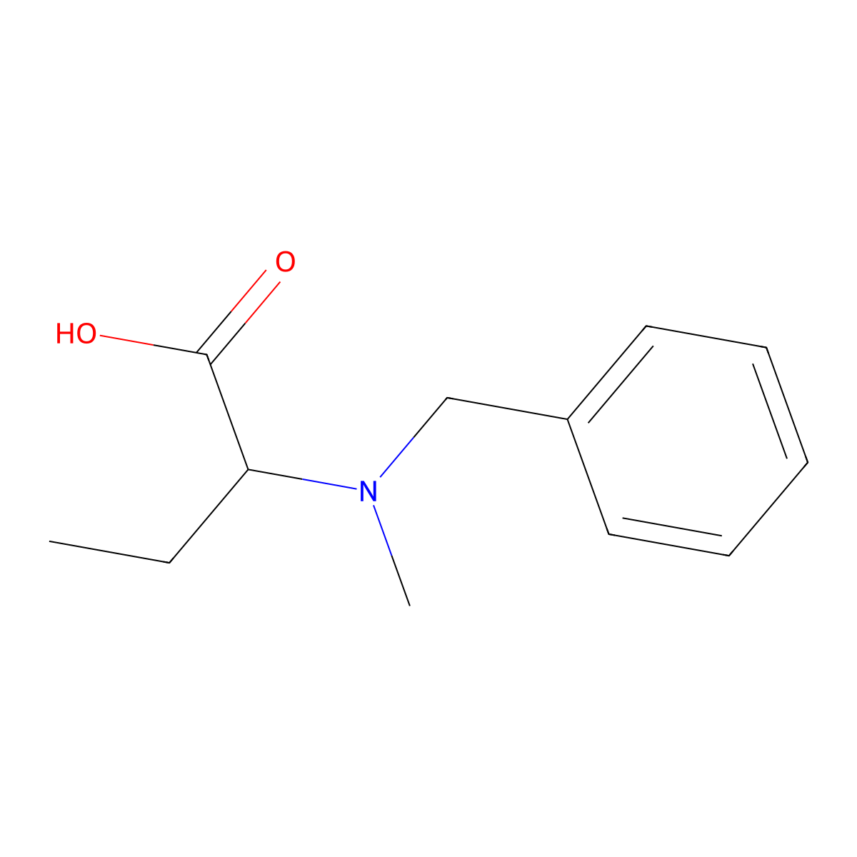 2-[Benzyl(methyl)amino]butanoic acid molecular structure, CAS 1029954-87-7