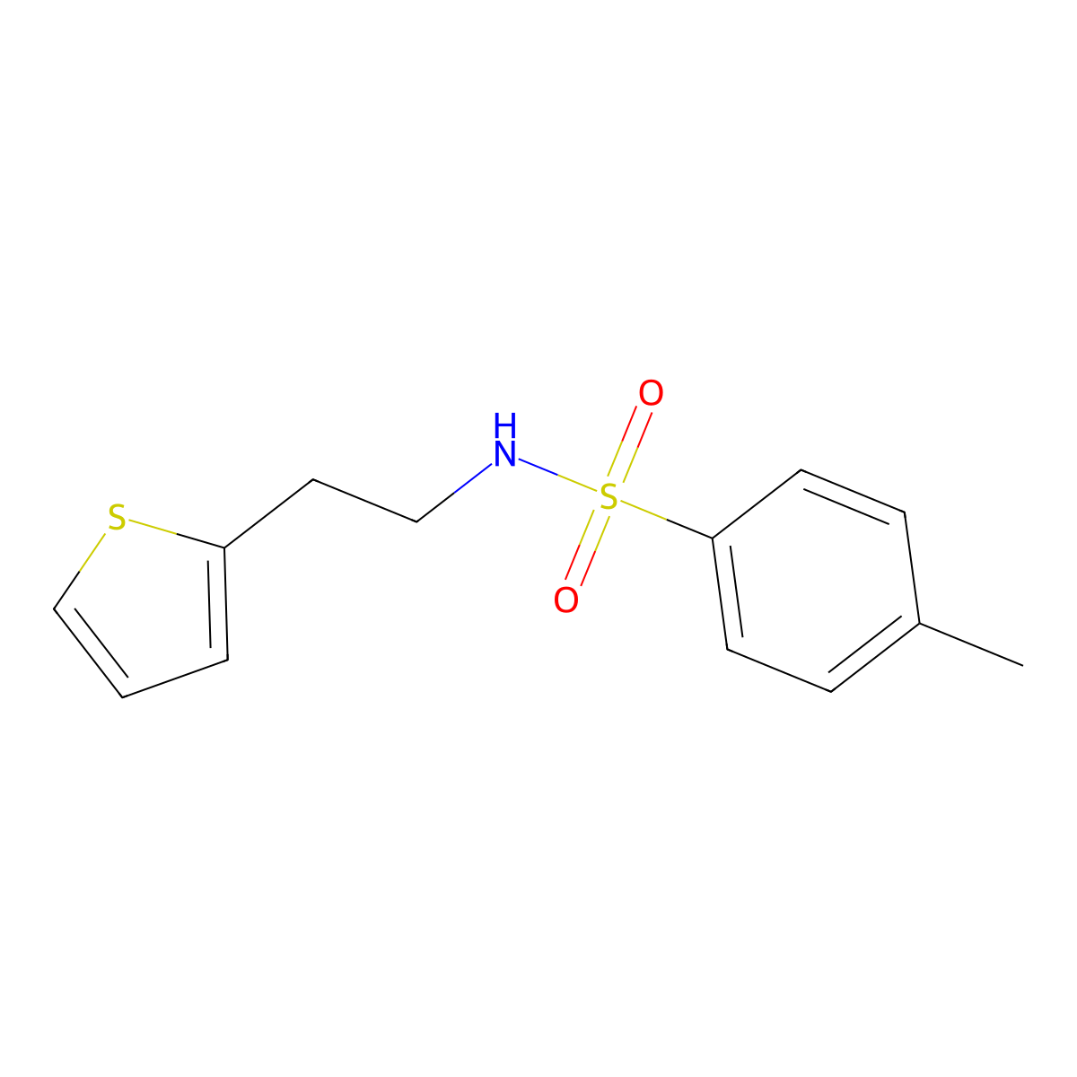 4-Methyl-N-[2-(thiophen-2-yl)ethyl]benzene-1-sulfonamide molecular structure, CAS 102996-95-2